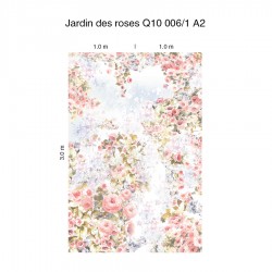 Панно Loymina Sialia Jardin des roses Q10 006/1 A2 3x2 м, общий размер и схема панно