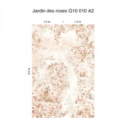 Панно Loymina Sialia Jardin des roses Q10 010 A2 3x2 м, общий размер и схема панно