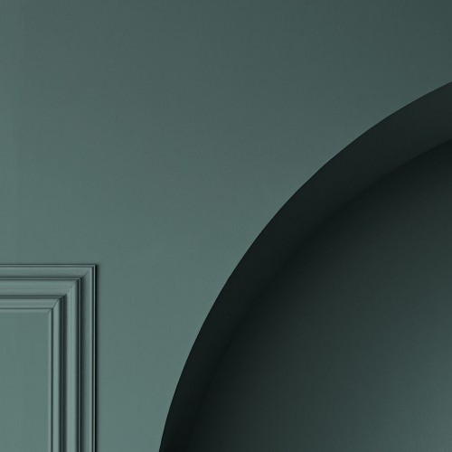 Краска Graham & Brown цвет Deep Green Durable Matt Emulsion 0,1 л фото в интерьере