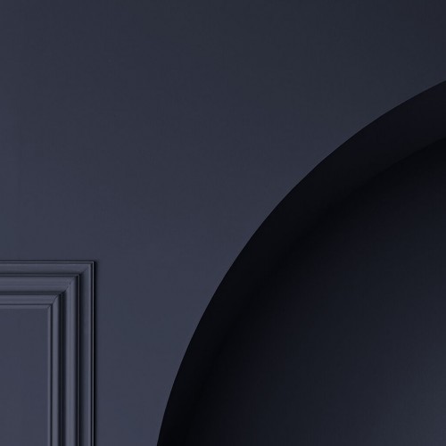 Краска Graham & Brown цвет Notte Durable Matt Emulsion 0,1 л фото в интерьере