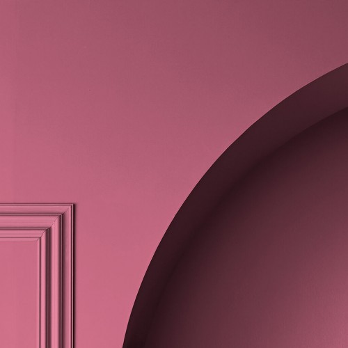 Краска Graham & Brown цвет Raspberry Ripple Durable Matt Emulsion 0,1 л фото в интерьере