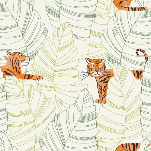 Обои Architector Little Genius Day Dreamers Tigers in the jungles DA61204