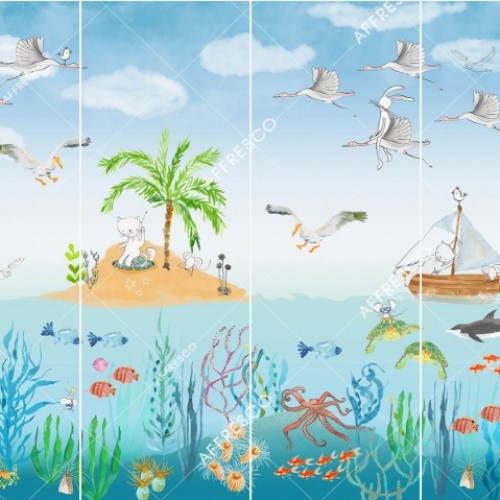 Панно Affresco Сказки NL671-COL1 2x2,68 м