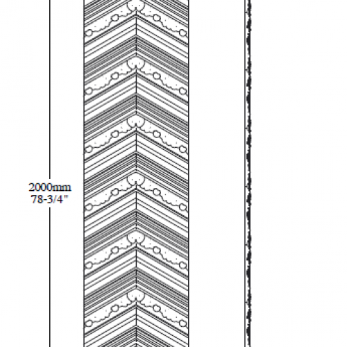 Стеновая панель под покраску Orac Decor New Classic Chevron W130 2000×400×20