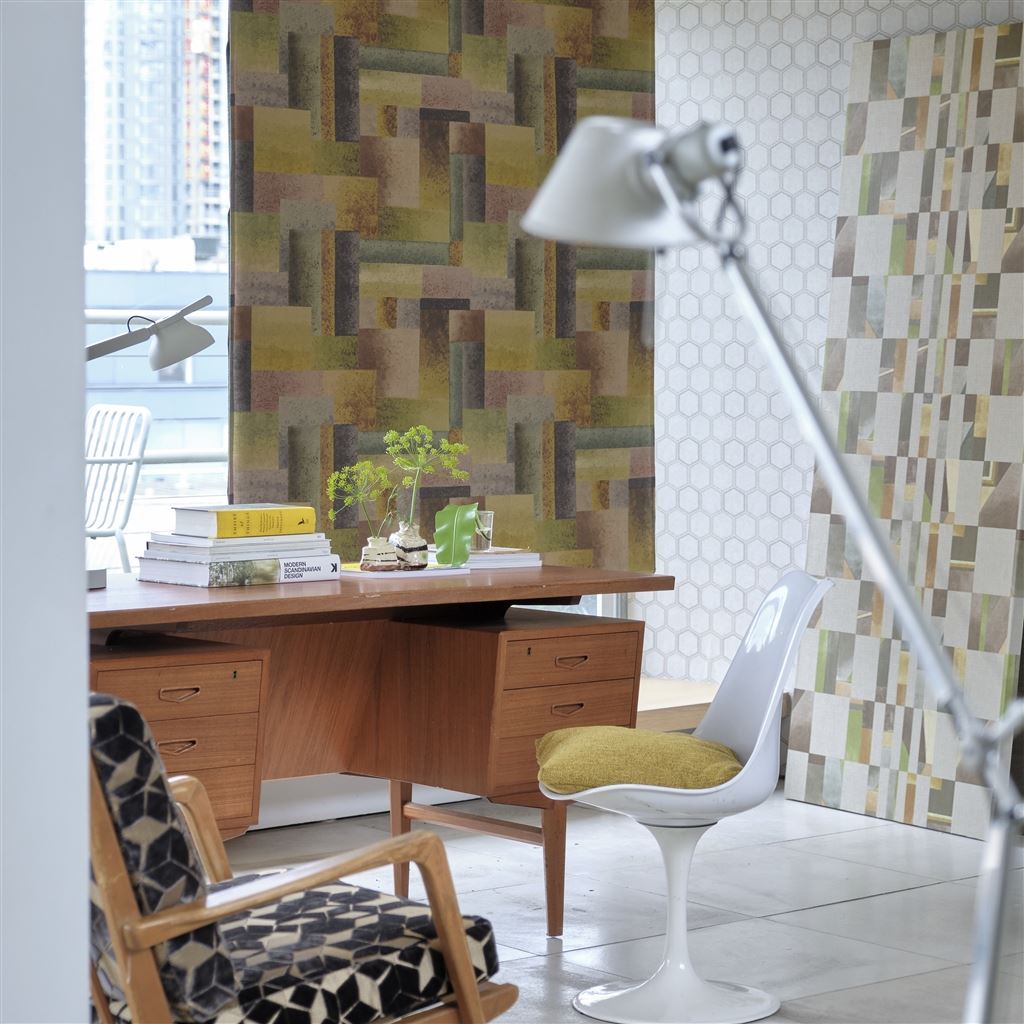 Обои Designers Guild Chinon Parterre Turmeric PDG1122/03 фото в интерьере