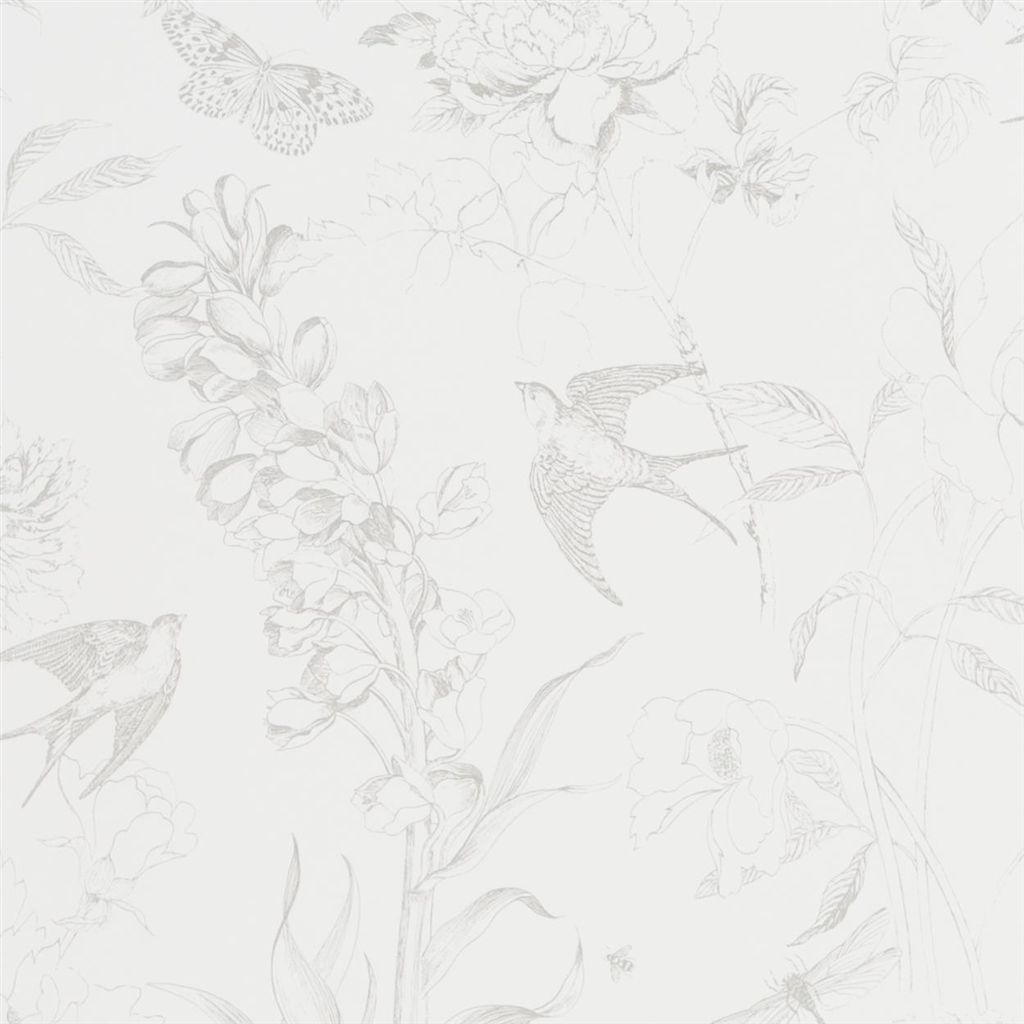 Обои Designers Guild Jardin Des Plantes Sibylla Silver PDG714/02 Обои Designers Guild Jardin Des Plantes Sibylla Silver PDG714/02