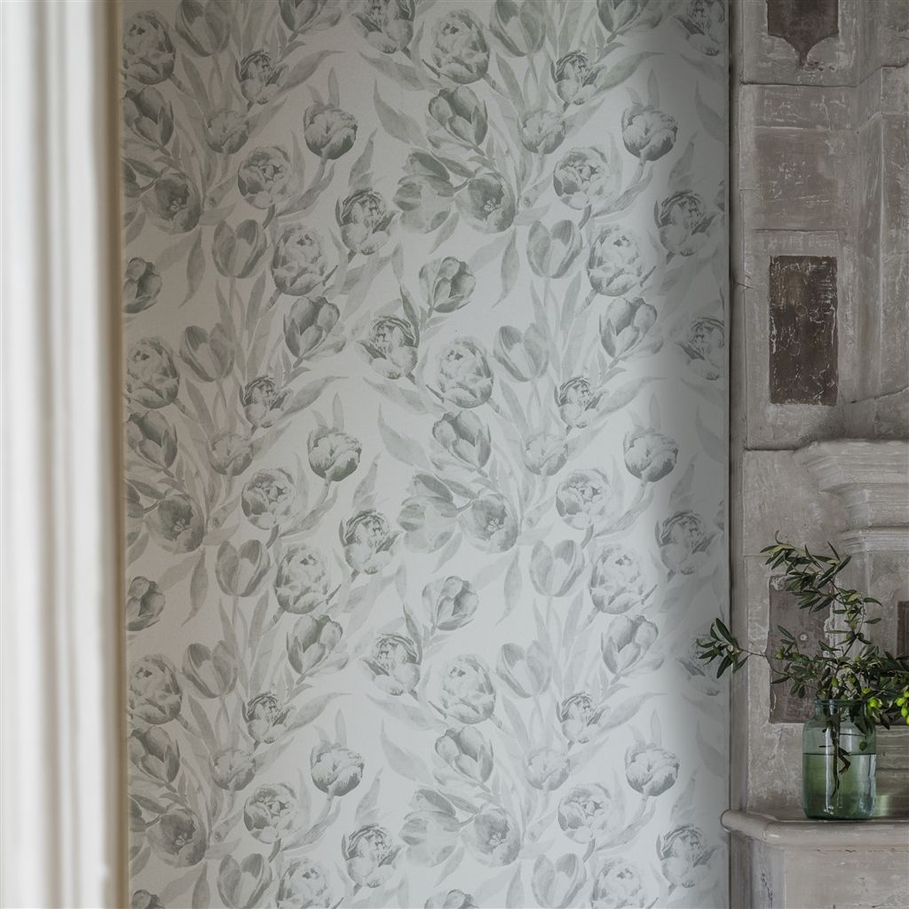 Обои Designers Guild Marquisette Fontainebleau-Slate PDG685/06 фото в интерьере Обои Designers Guild Marquisette Fontainebleau-Slate PDG685/06 фото в интерьере