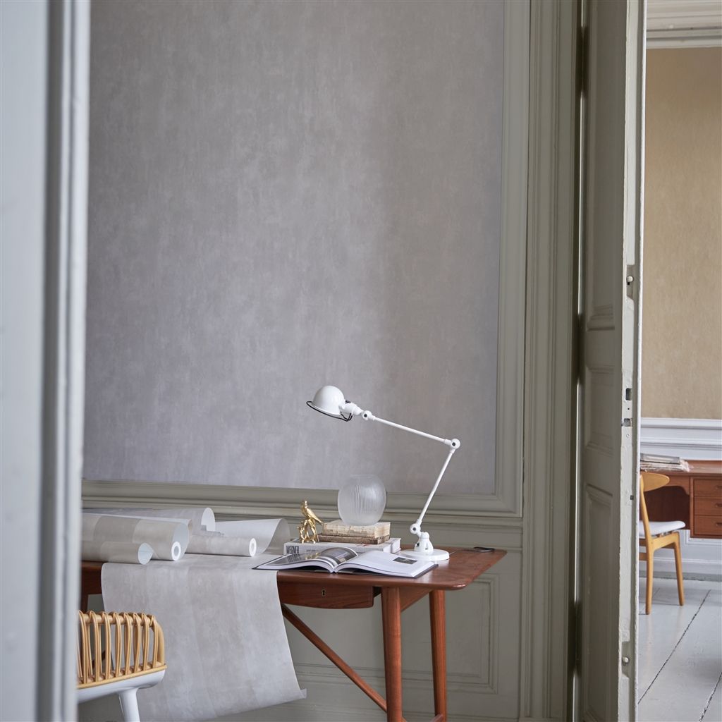 Обои Designers Guild Parchment Steel PDG719/16 фото в интерьере