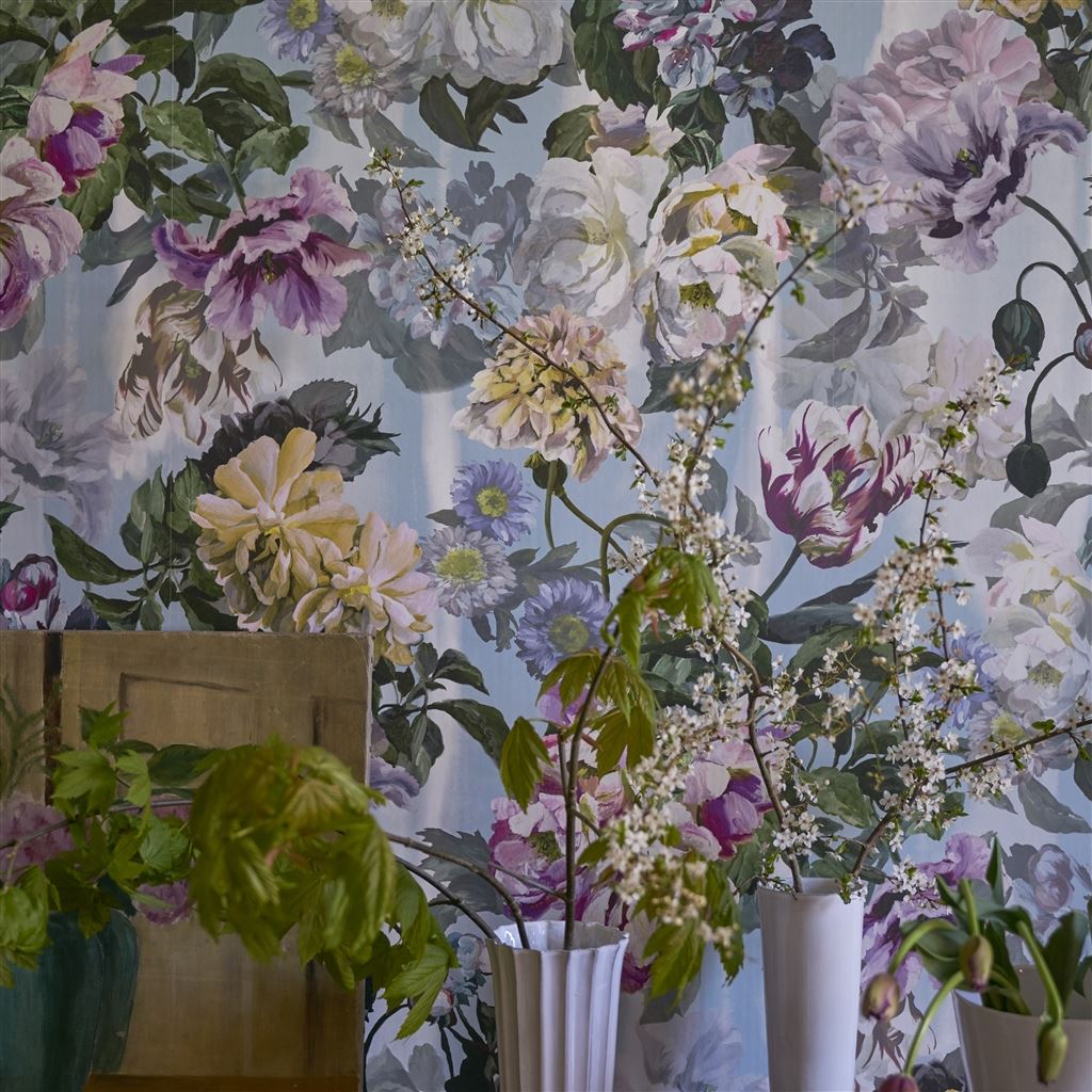 Панно Designers Guild Tulipa Stellata Delft Flower Grande Sky PDG1038/03 Панно Designers Guild Tulipa Stellata Delft Flower Grande Sky PDG1038/03