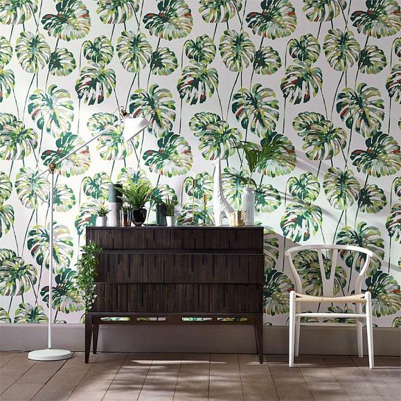 Обои Harlequin Zapara Kelapa Emerald/Zest 111753 фото в интерьере