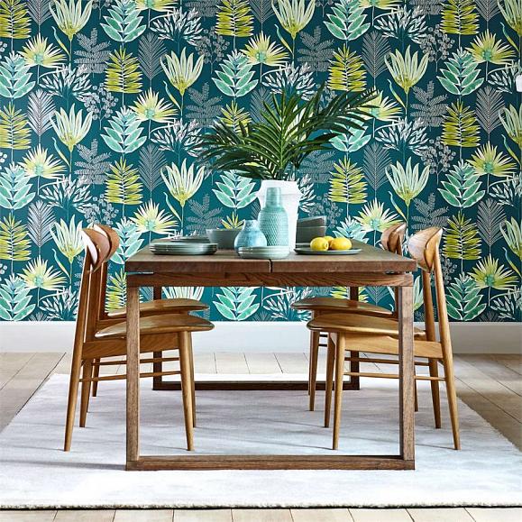 Обои Harlequin Zapara Yasuni Emerald/Zest 111761 фото в интерьере