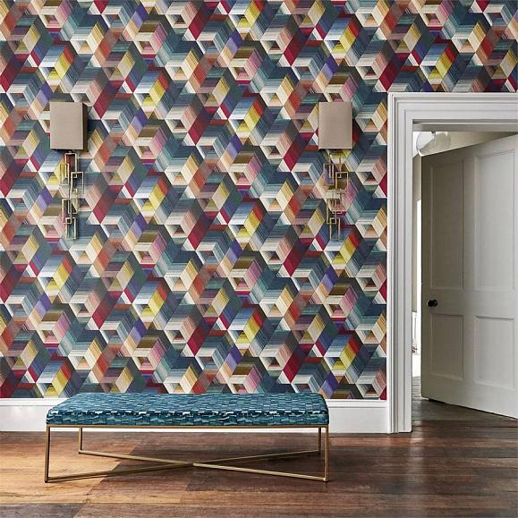 Обои Harlequin Momentum 5 Arccos Cerise/Neptune/Teal 111969