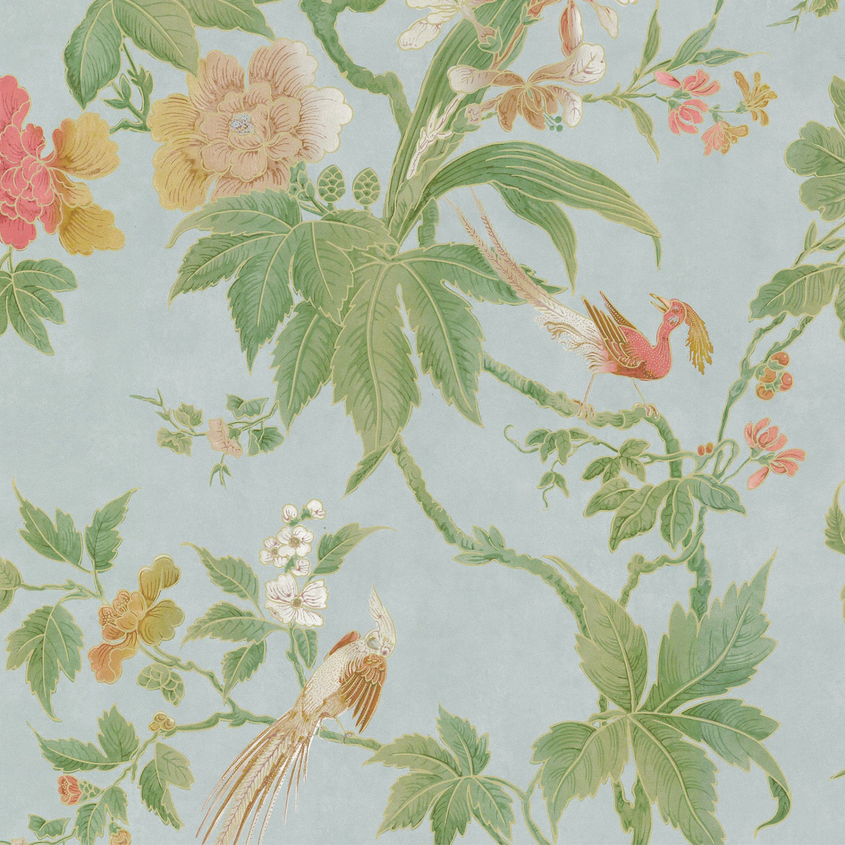Обои Little Greene Archive Trails Paradise − Blue 0247PABLUEZ