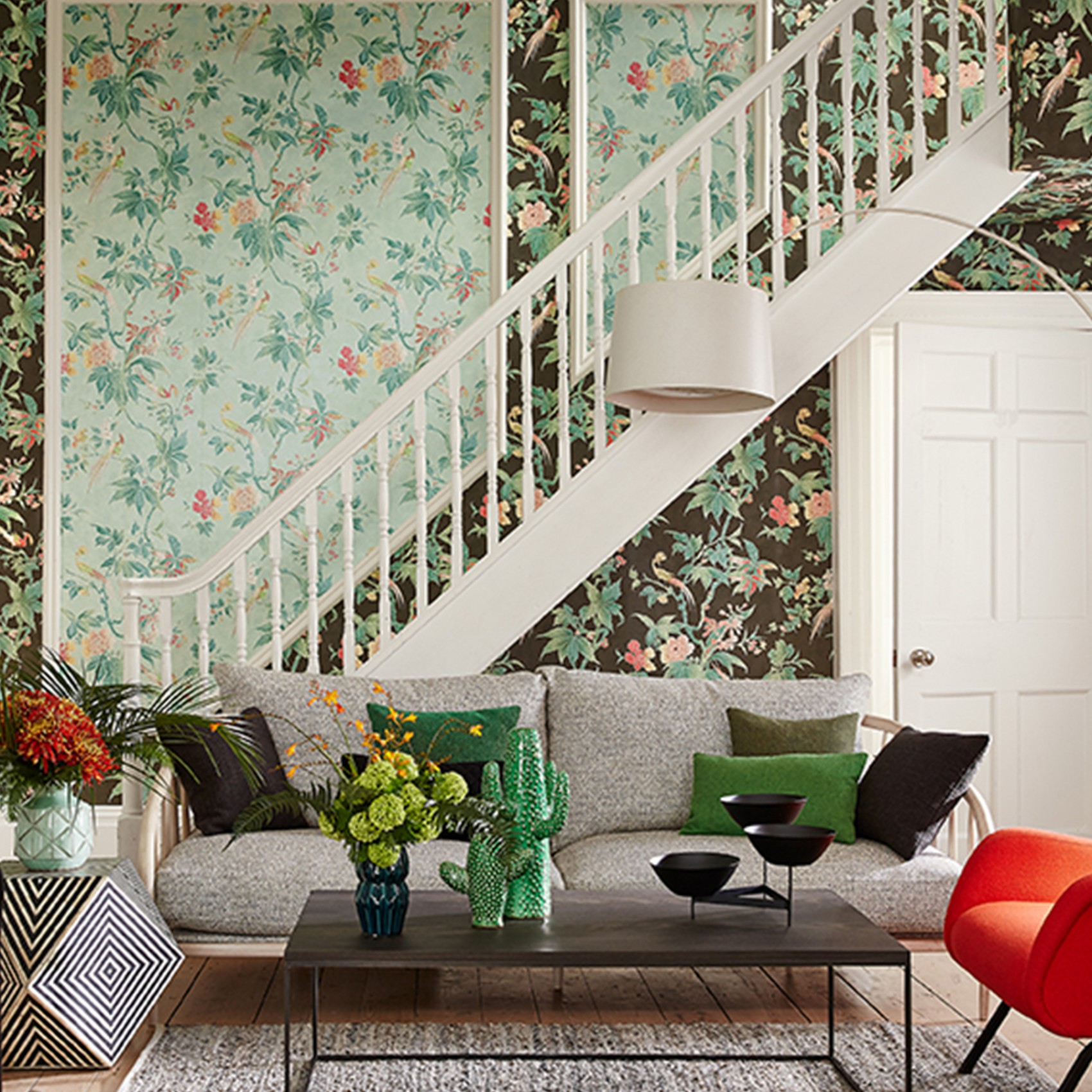 Обои Little Greene Archive Trails Paradise − Nightshade 0247PANIGHT фото в интерьере