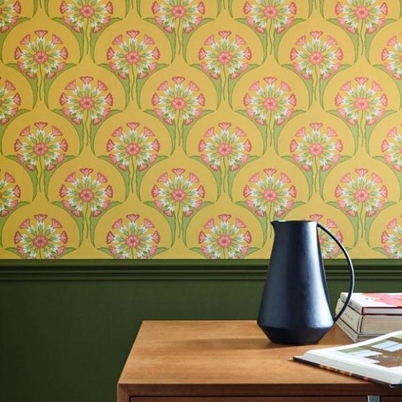 Обои Little Greene National Trust Papers Hencroft - Punch 0245HEPUNCH фото в интерьере