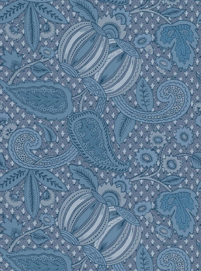Обои Little Greene National Trust Papers Pomegranate - Blue Scale 0245POBLUES