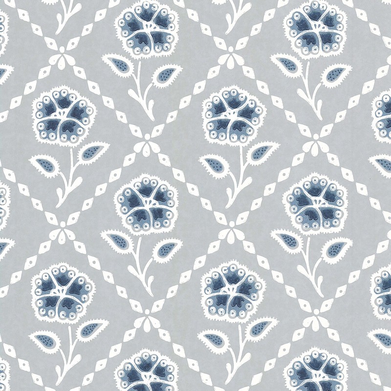 Обои Little Greene Revolution Papers Whitehall - Prussian 0284WHPRUSS