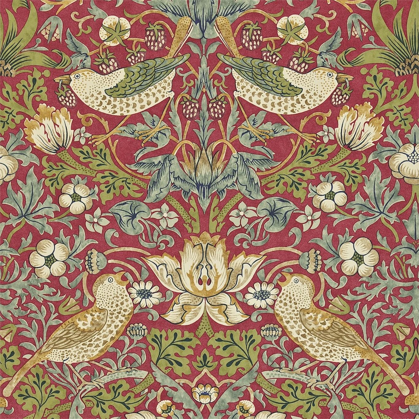 Обои Morris Archive Wallpapers II Strawberry Thief 216848/212563