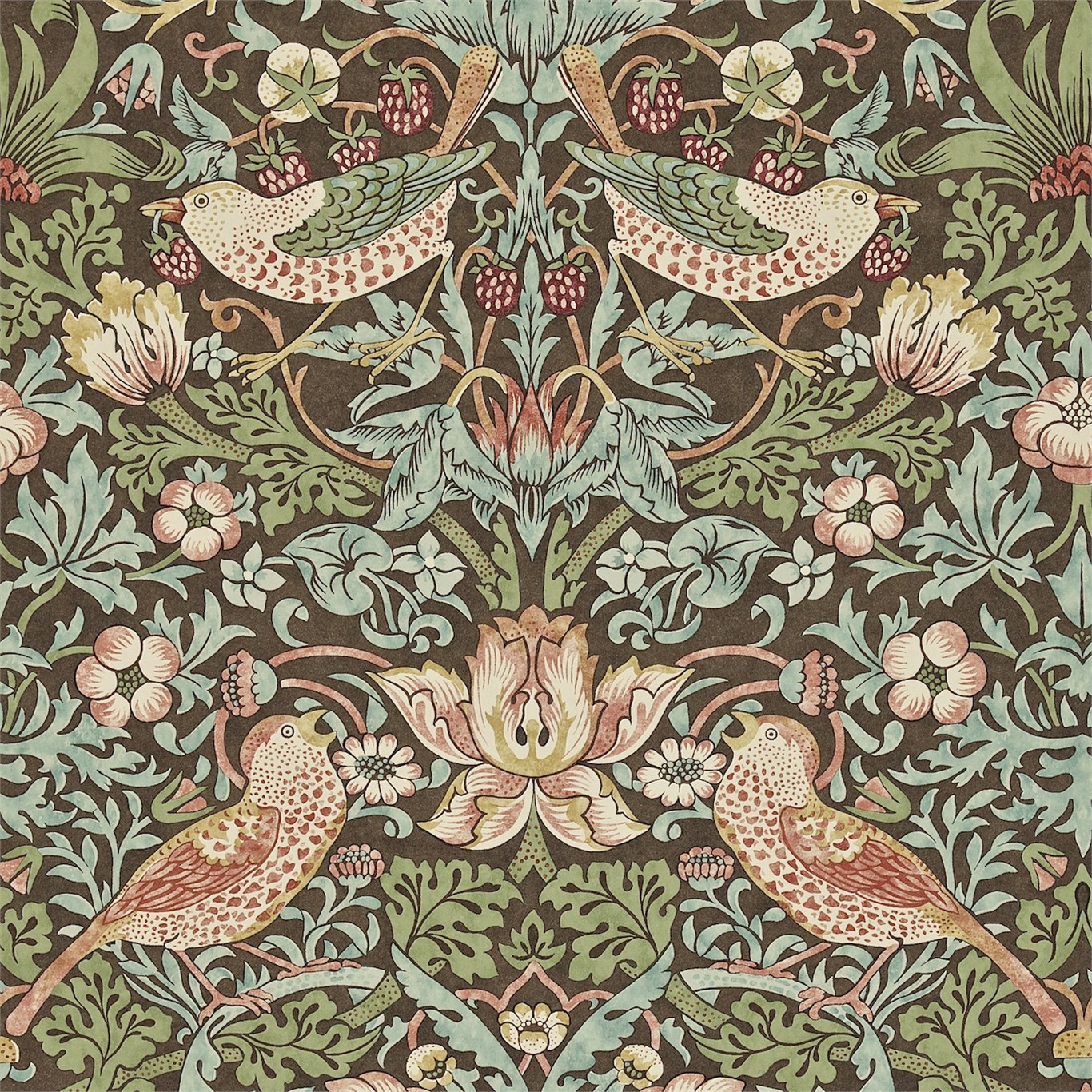 Обои Morris Archive Wallpapers II Strawberry Thief 212565/216868