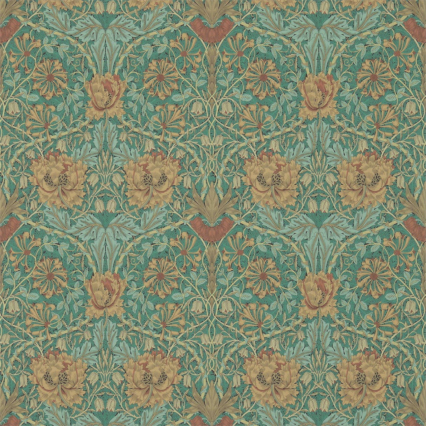 Обои Morris Archive Wallpapers III Honeysuckle & Tulip 214704