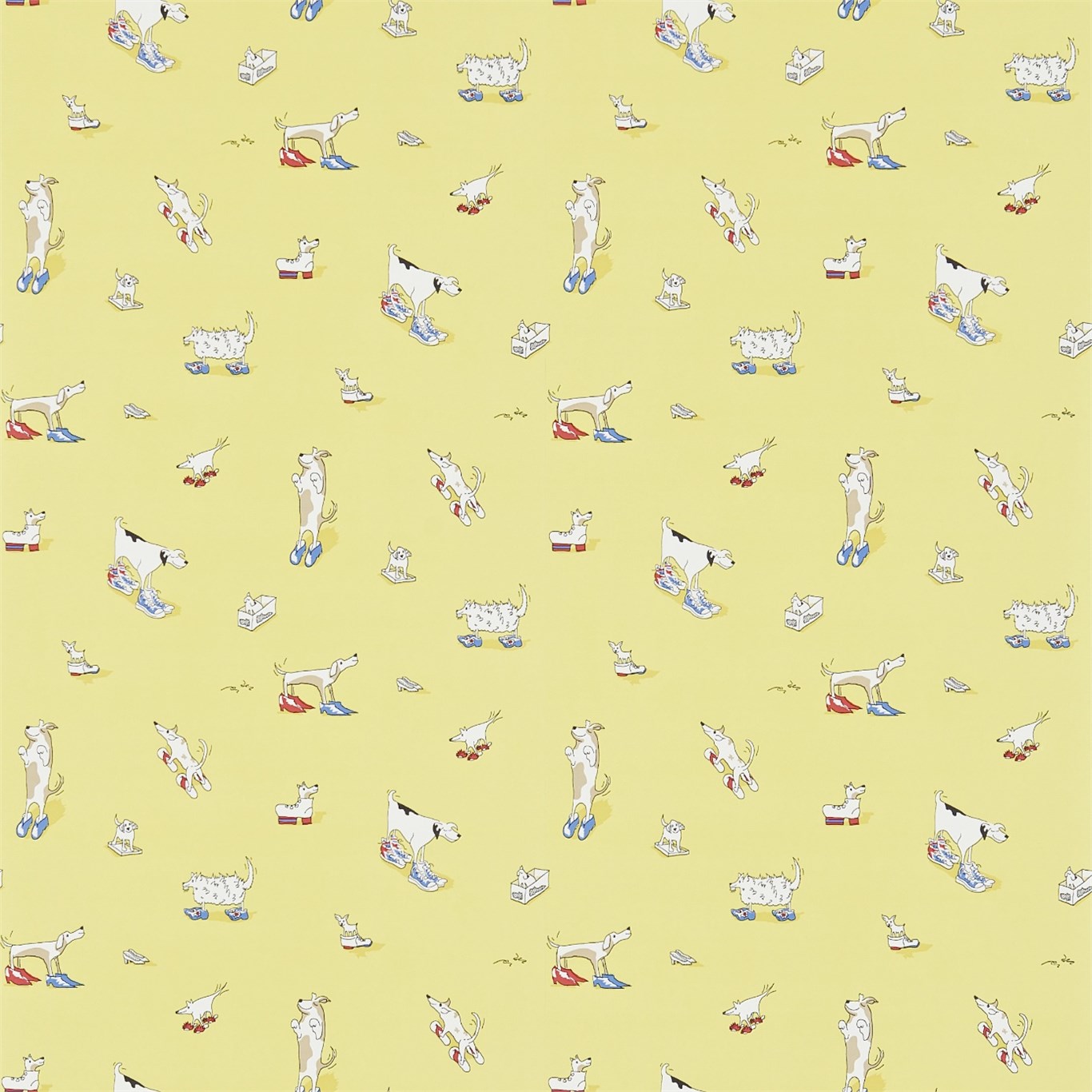 Обои Sanderson Abracazoo Dogs in Clogs 214012 Обои Sanderson Abracazoo Dogs in Clogs 214012