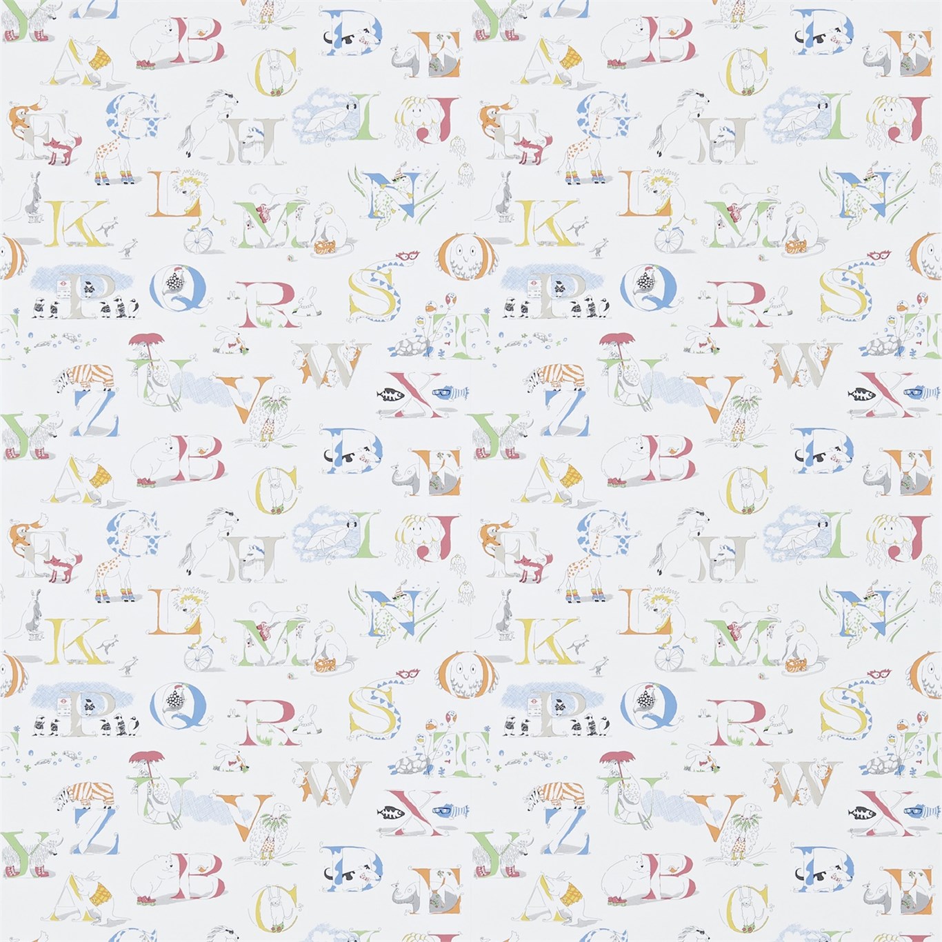 Обои Sanderson Abracazoo Alphabet Zoo 214026 Обои Sanderson Abracazoo Alphabet Zoo 214026