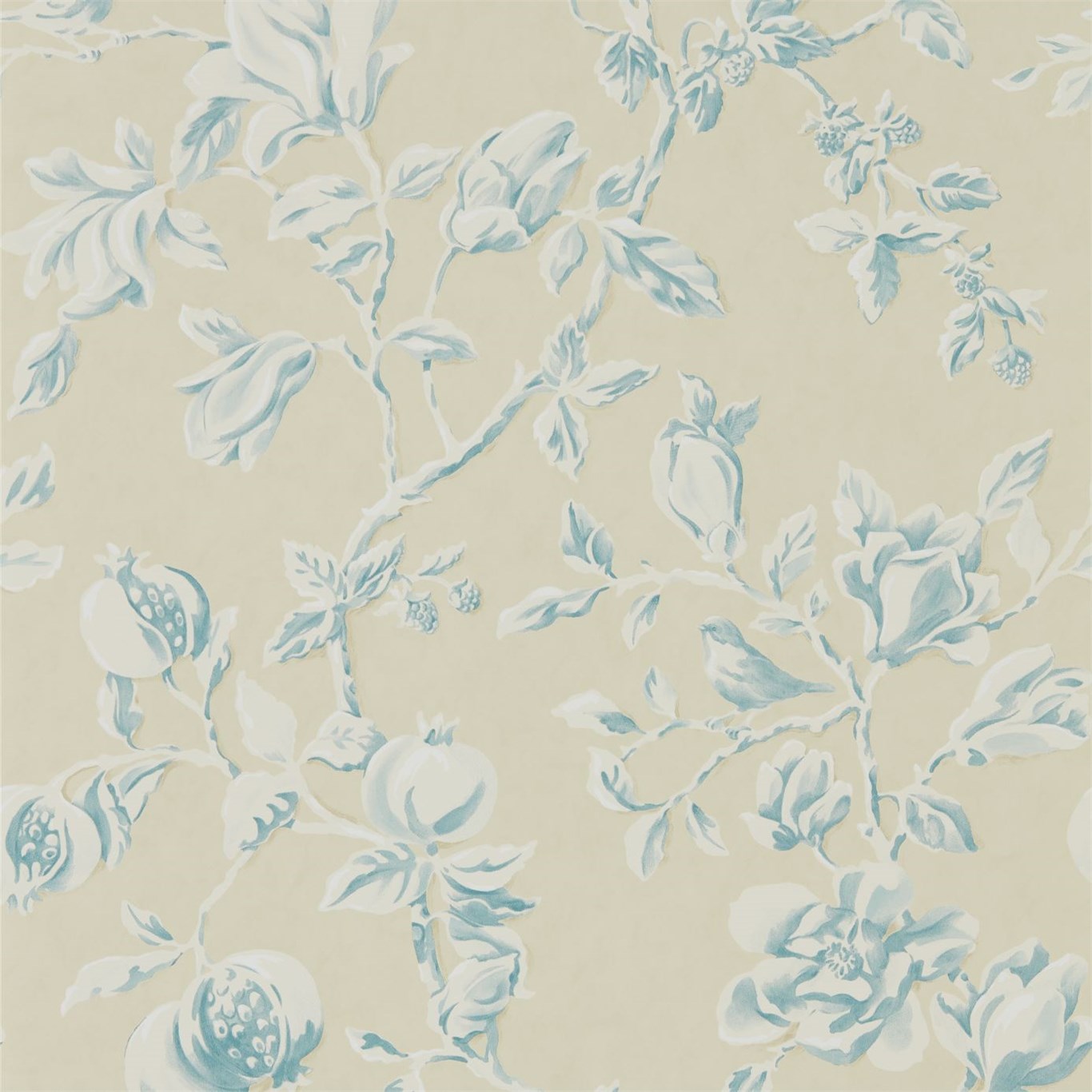 Обои Sanderson Woodland Walk Magnolia & Pomegranate 215725 Обои Sanderson Woodland Walk Magnolia & Pomegranate 215725