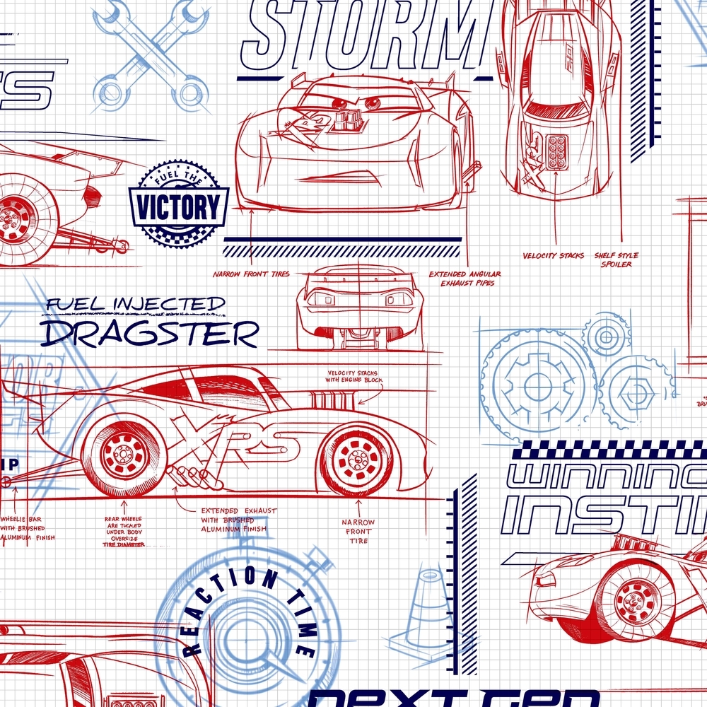 Обои York Disney IV Disney and Pixar Cars Schematic DI0915 Обои York Disney IV Disney and Pixar Cars Schematic DI0915