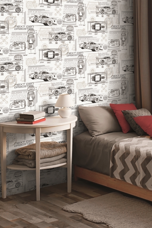 Обои York Disney IV Disney and Pixar Cars Schematic DI0917 фото в интерьере Обои York Disney IV Disney and Pixar Cars Schematic DI0917 фото в интерьере