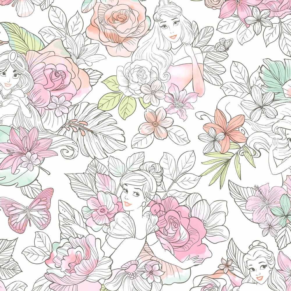 Обои York Disney IV Disney Princess Royal Floral DI0966 Обои York Disney IV Disney Princess Royal Floral DI0966