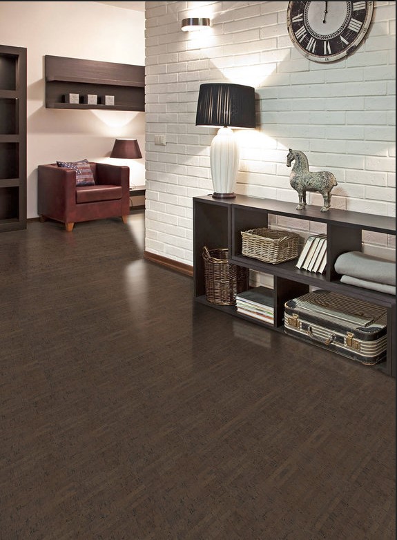 Пробковый пол клеевой CorkArt Colors 378w ML 600×300×6 фото в интерьере