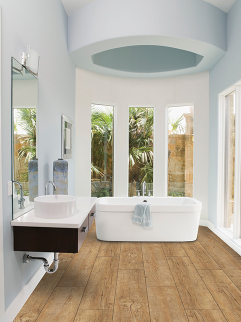 Пробковый пол замковый CorkArt Design concept Enzo DW 4001 DNN B 1200×210×10,5 фото в интерьере