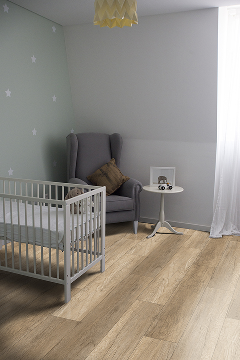 Пробковый пол замковый CorkArt Design concept Enzo DW 4006 DNN B 1200×210×10,5 фото в интерьере