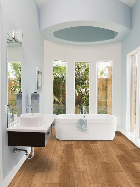 Пробковый пол замковый CorkArt Design concept Enzo DW 4007 DNN B 1200×210×10,5 фото в интерьере