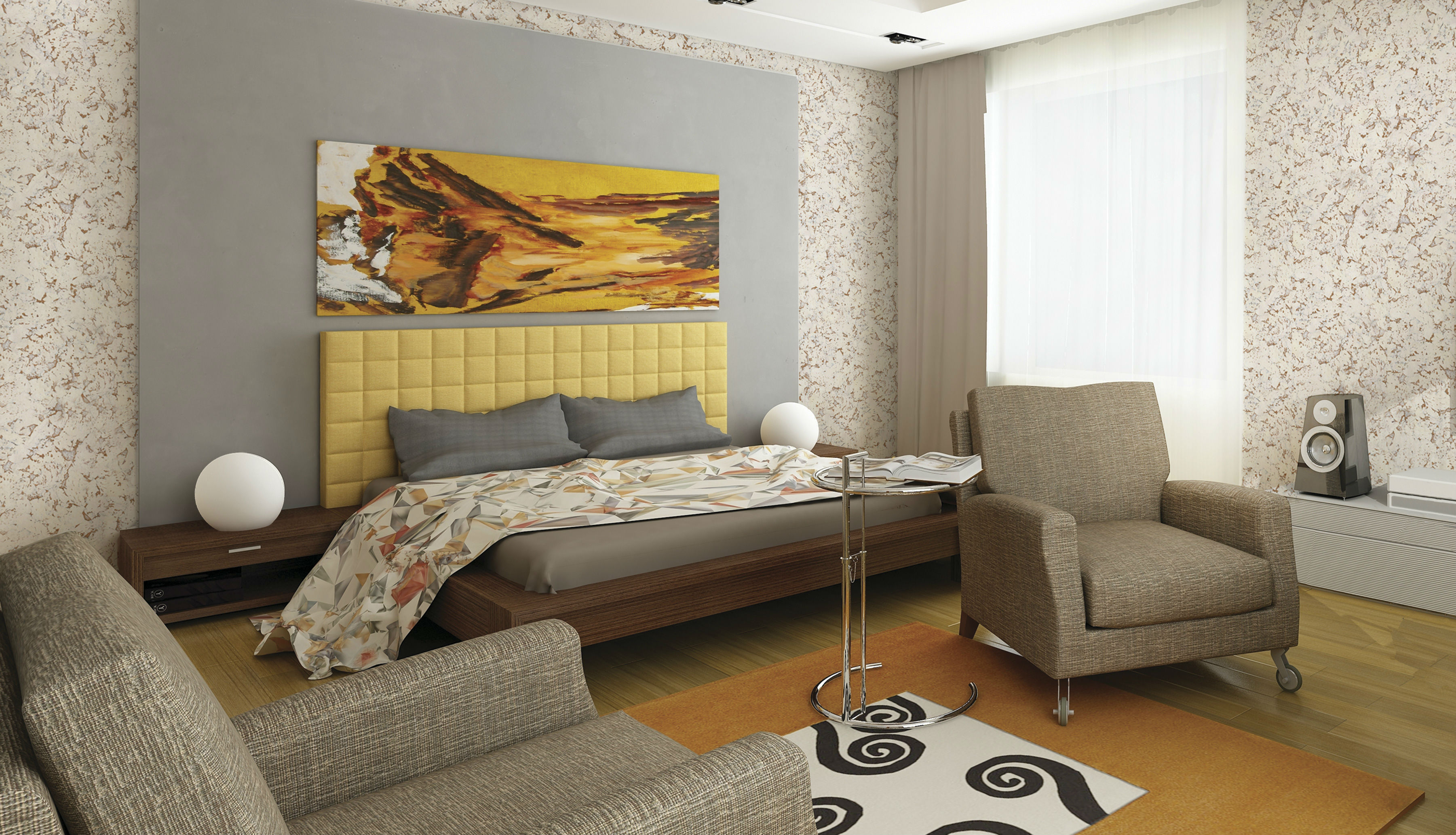 Пробковая стеновая панель CorkArt 324c WS-3.0 600×300×3 фото в интерьере