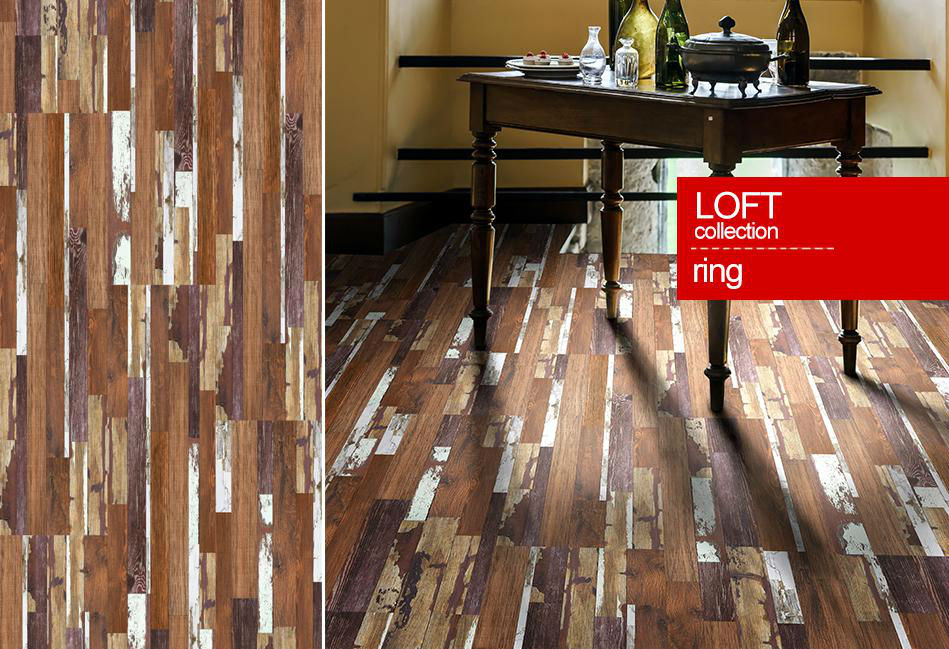 Пробковый пол клеевой Corkstyle Loft Ring 1235×305×6 фото в интерьере