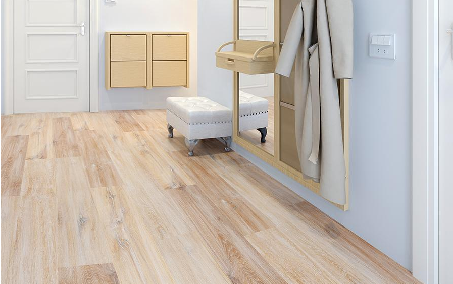 Пробковый пол клеевой Corkstyle Wood XL Oak Gekalte New 1235×200×6 фото в интерьере