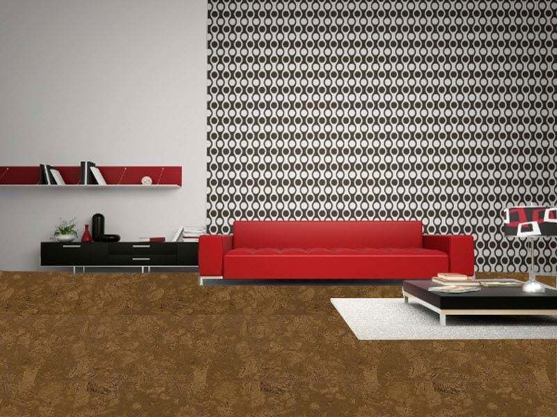 Пробковый пол замковый Wicanders Cork Essence Personality Chestnut P832002 905×295×10,5 фото в интерьере