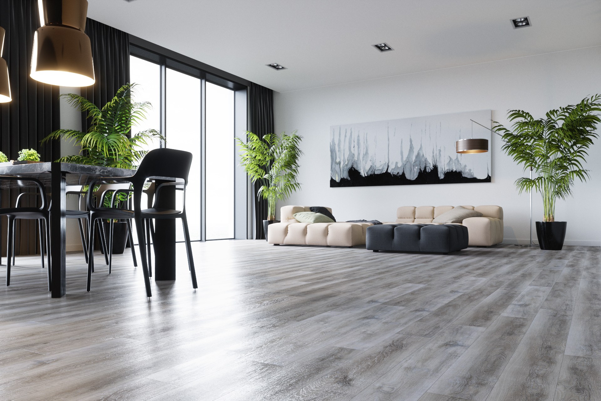 Кварцвиниловый SPC ламинат Fargo Comfort Дуб Рустик Серый 366-1B 1220×180×4