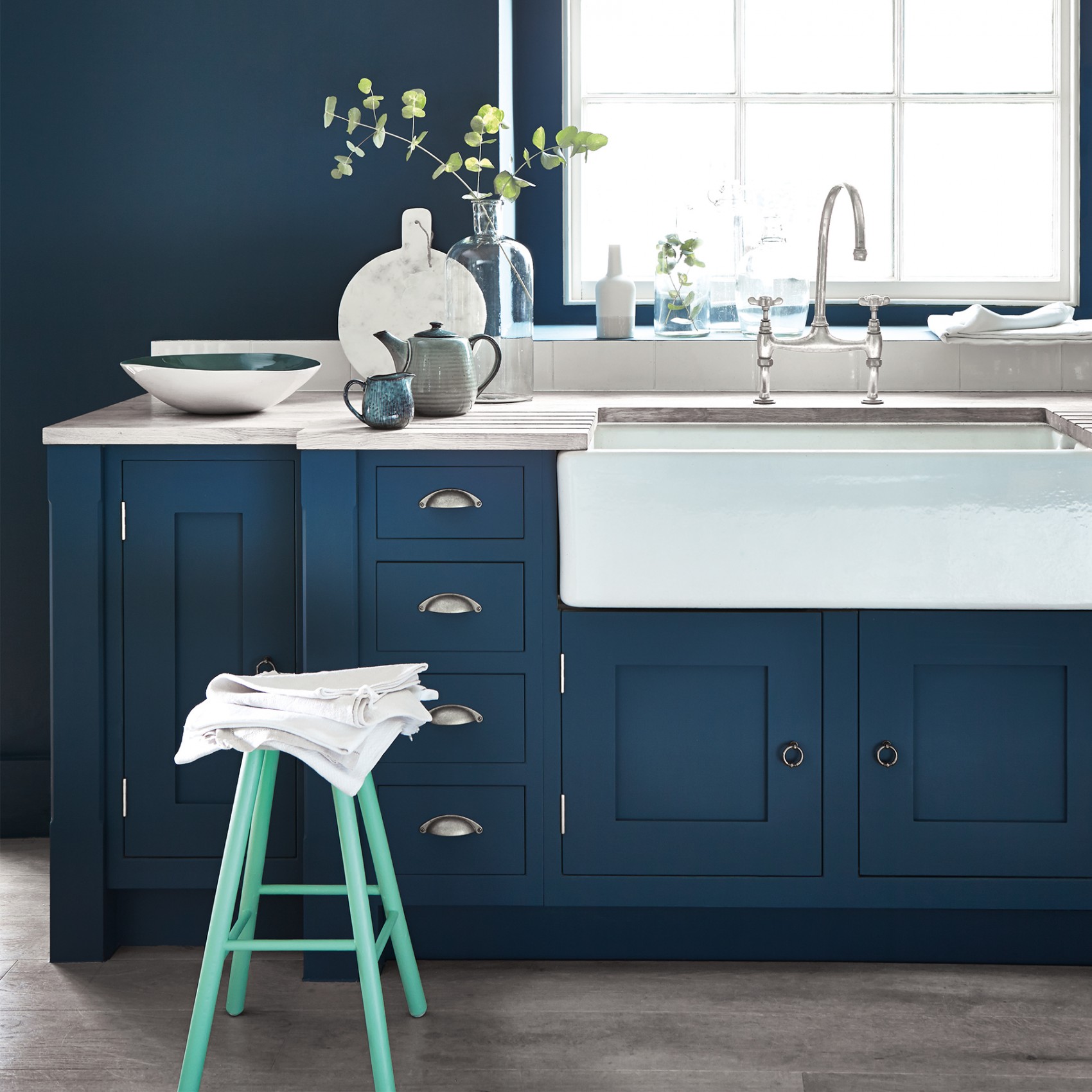 Краска Little Greene цвет Hicks blue 208 Absolute Matt 0,25 л