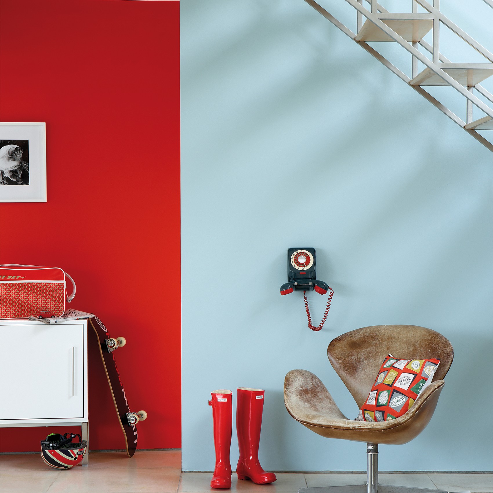 Краска Little Greene цвет Atomic Red 190 Absolute Matt 0,06 л