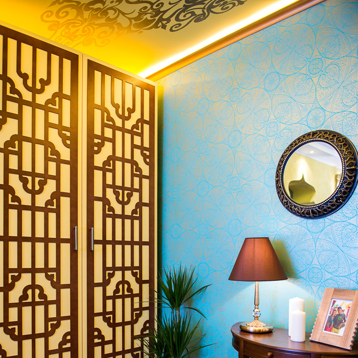 Потолочный плинтус под покраску Orac Decor Luxxus C260 2000×48×41 фото в интерьере