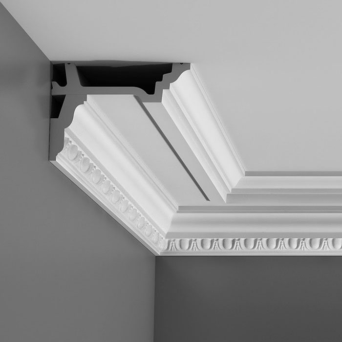 Потолочный плинтус под покраску Orac Decor Luxxus C305 2000×155×47