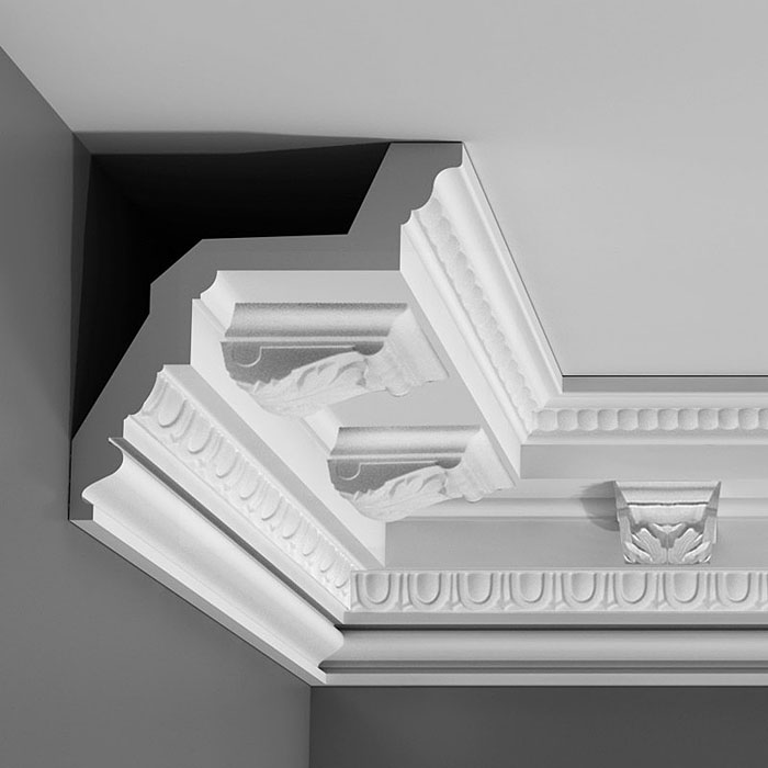 Потолочный плинтус под покраску Orac Decor Luxxus C307 2000×195×195