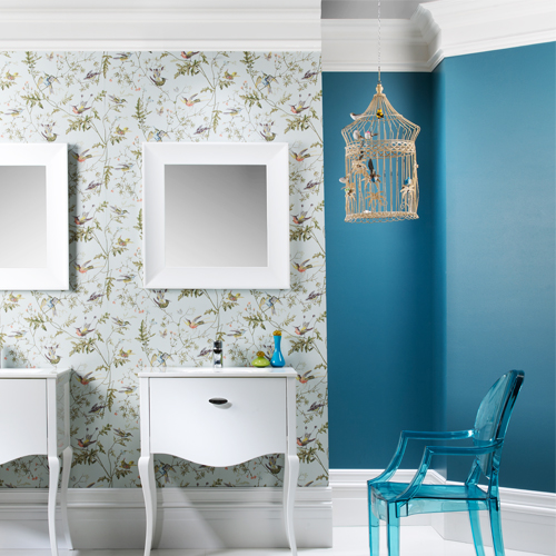 Потолочный плинтус под покраску Orac Decor Luxxus C340 2000×256×135 фото в интерьере