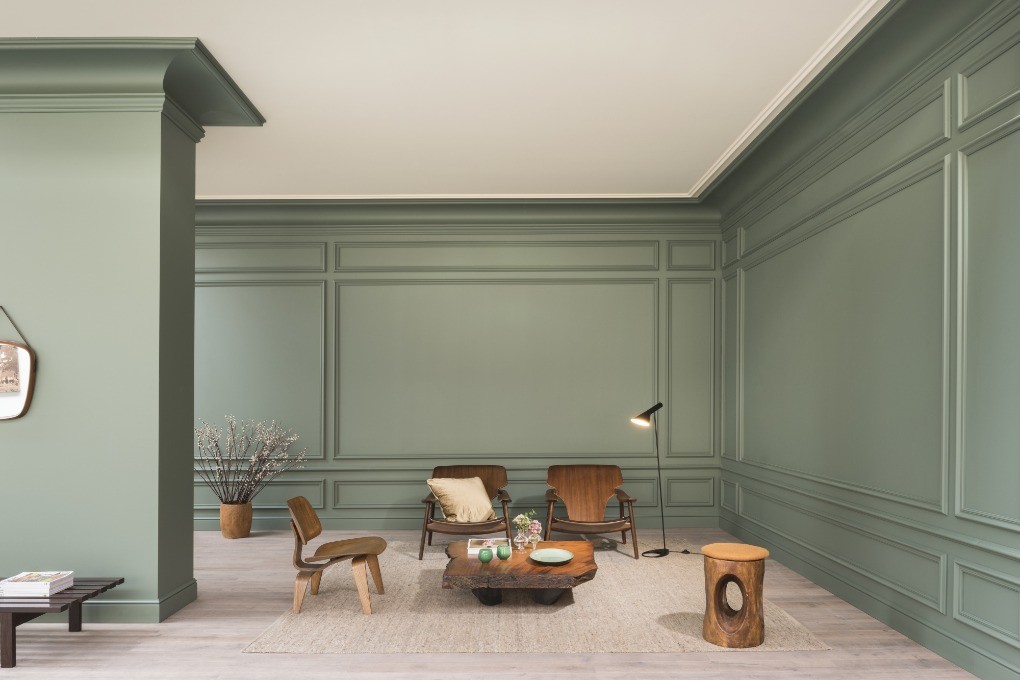 Потолочный плинтус под покраску Orac Decor Heritage XXL C344 2000×350×273 фото в интерьере
