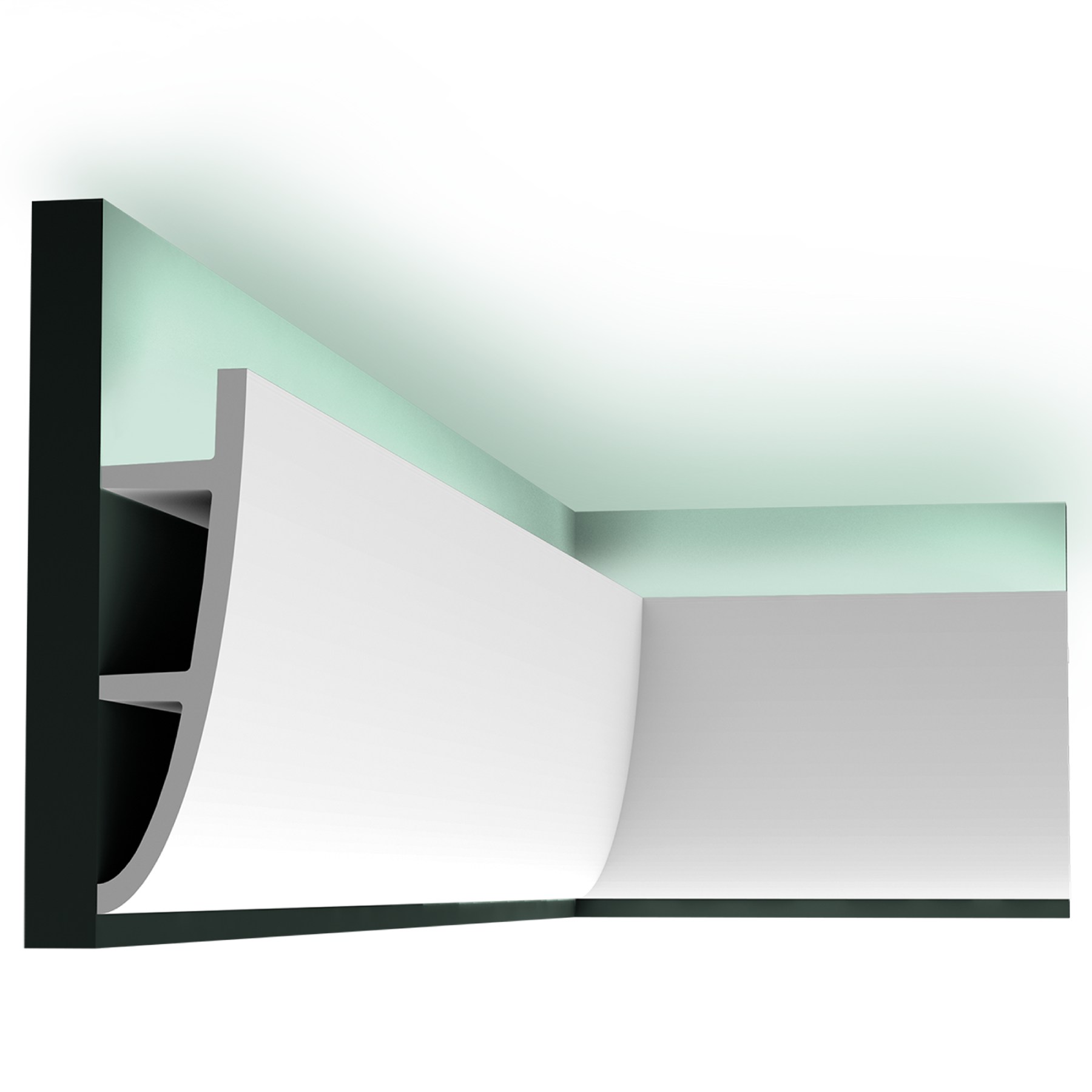 Потолочный плинтус под покраску Orac Decor Modern Antonio C374 с подсветкой 2000×50×180