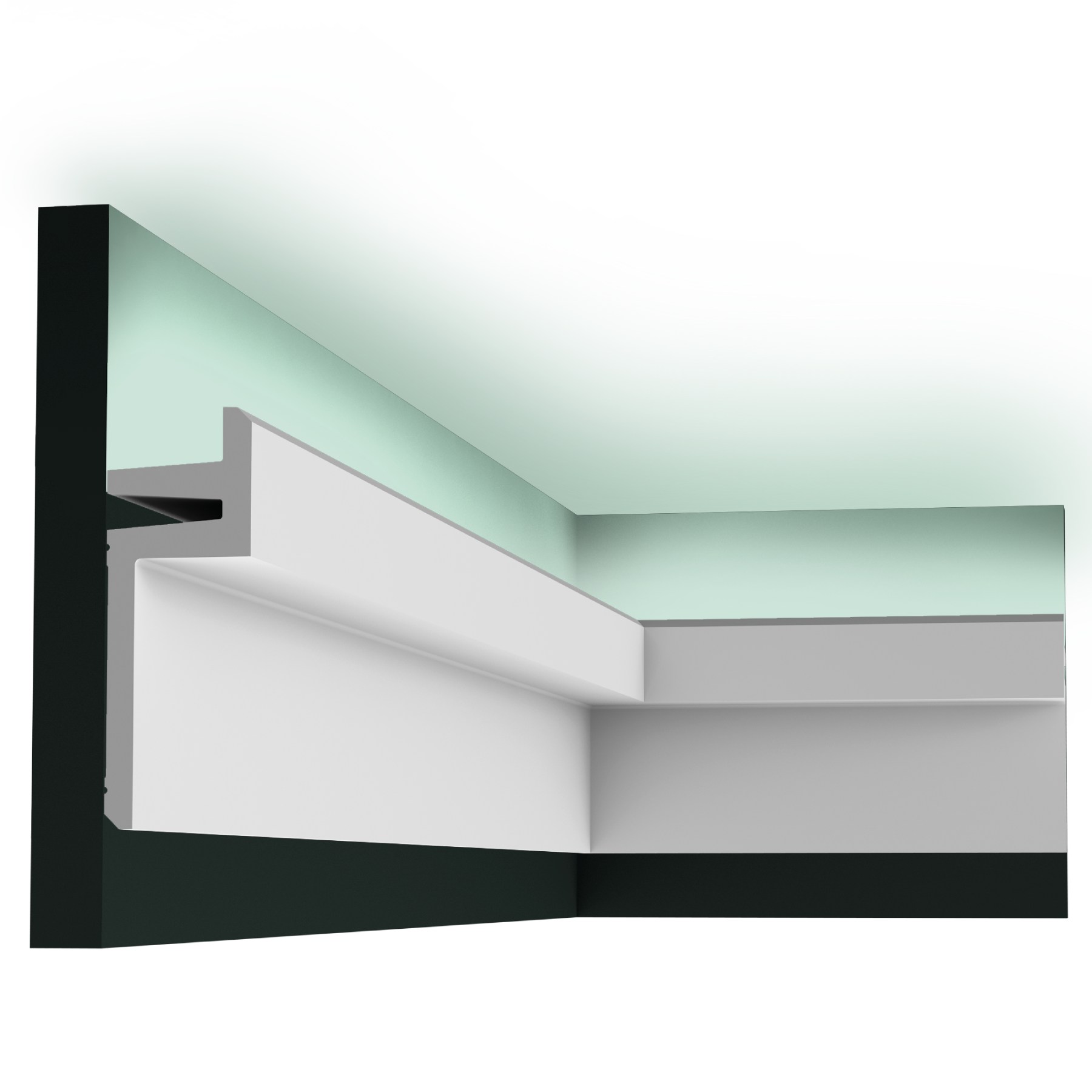 Потолочный плинтус под покраску Orac Decor Modern L3 C382 с подсветкой 2000×50×140