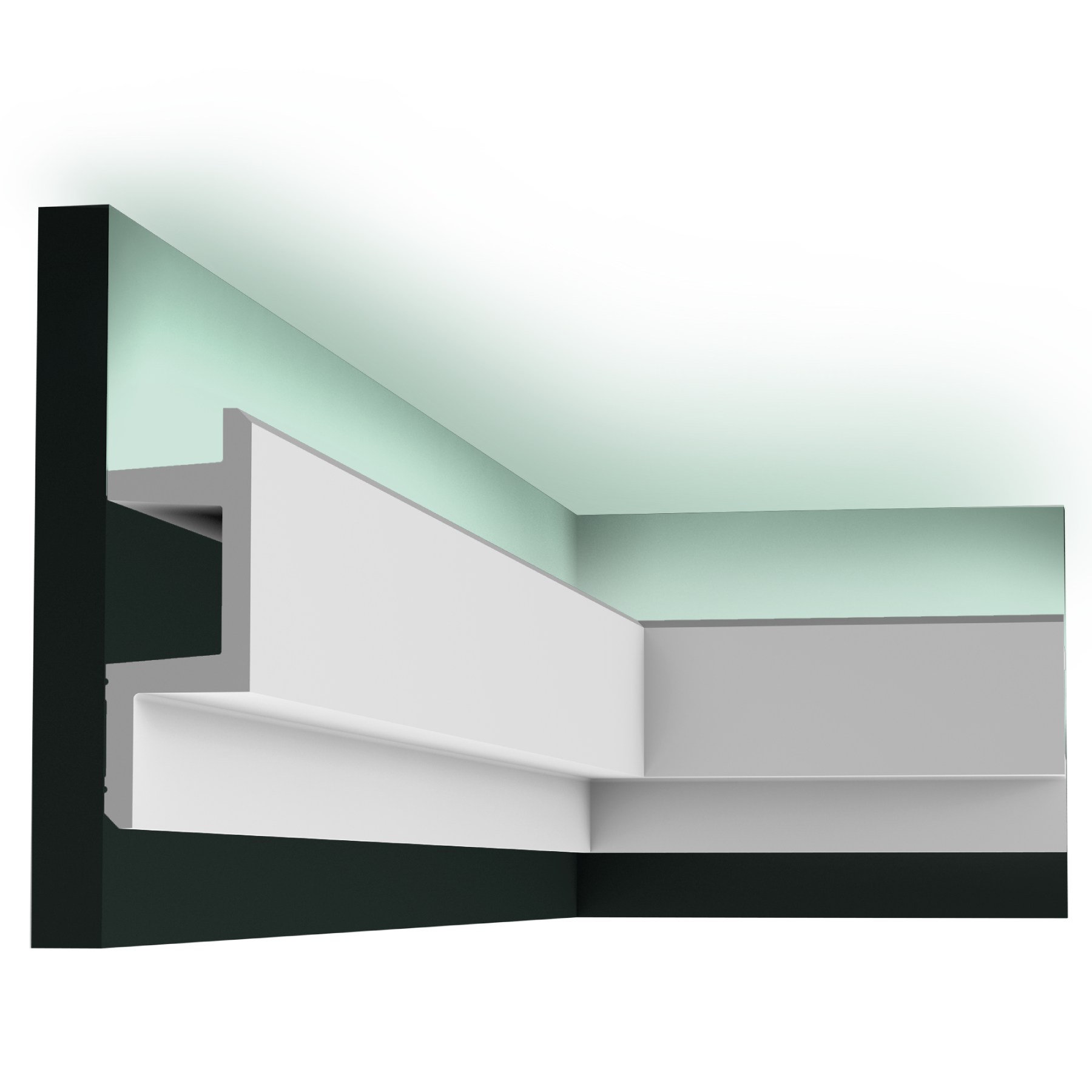 Потолочный плинтус под покраску Orac Decor Modern L3 C383 с подсветкой 2000×50×140