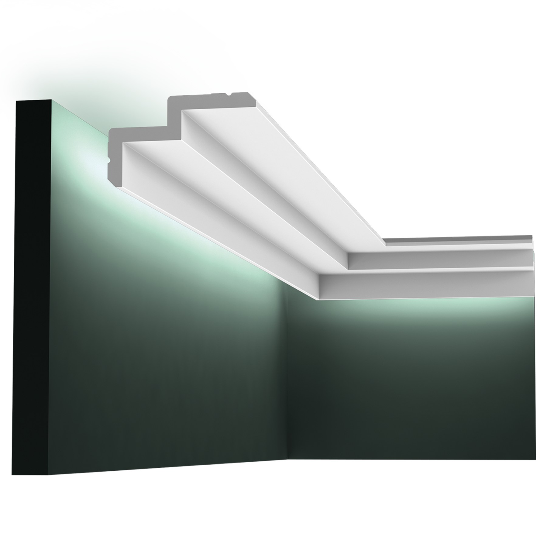 Потолочный плинтус под покраску Orac Decor Select C390 с подсветкой 2000×100×60